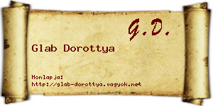 Glab Dorottya névjegykártya